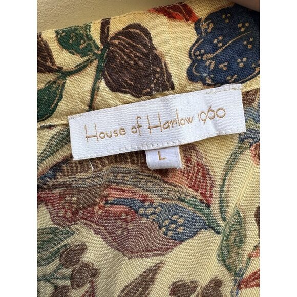 House of Harlow 1960 Square Neck Printed Maxi Dress L - Picture 6 of 8